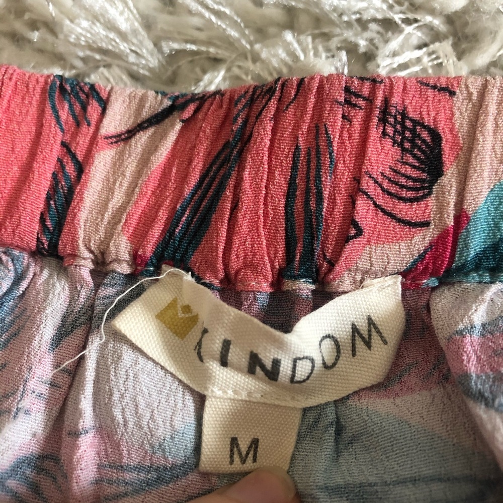 Kindom Skirt Pink Blue Floral Ruffle Size Medium - Picture 8 of 8